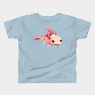 Colorful kawaii axolotl Kids T-Shirt